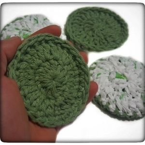 Handmade Plarn Plastic Yarn Cotton Dish Scrubbers